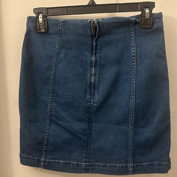 NWT FREE PEOPLE NAUTILUS BLUE DENIM FEMME SKIRT 8 - Picture 9 of 12